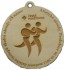 Dřevěná medaile s obrázkem na přání